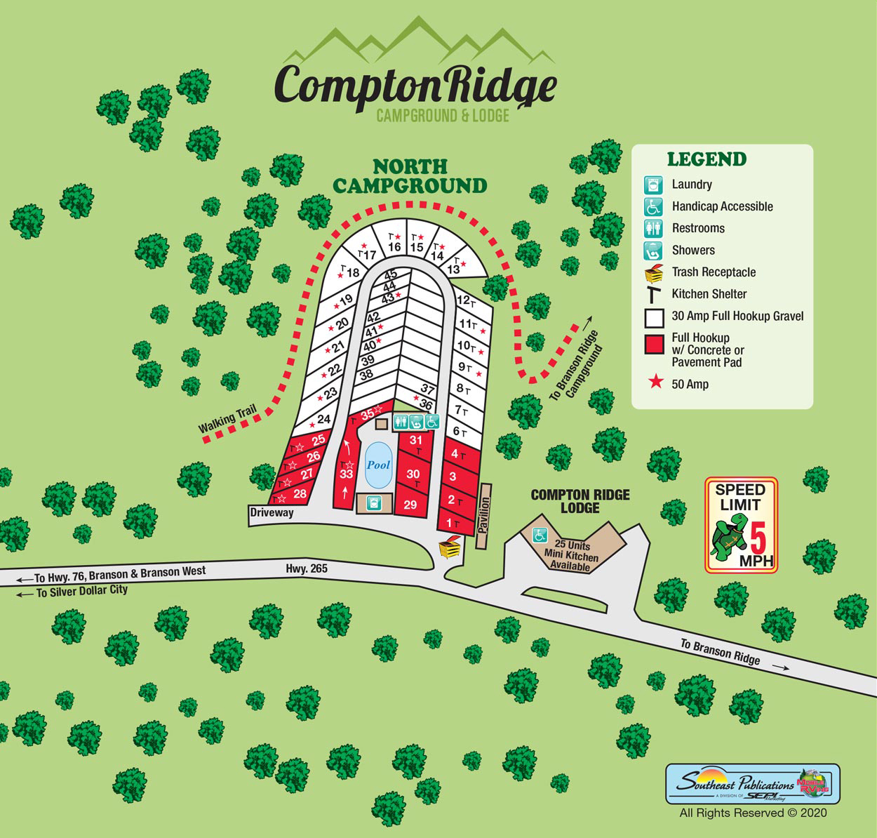 Compton Ridge RV Resort - Resort Map